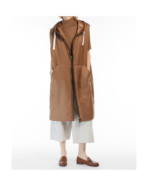 Max Mara Brown The Cube Zip-Up Drawstring Gilet