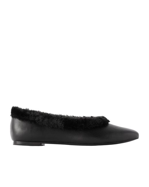 Staud Black Round-Toe Ballet Flats