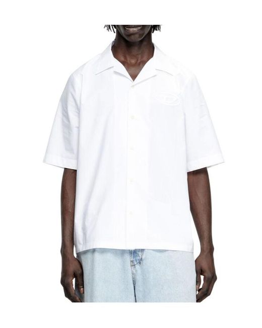 DIESEL White Cotton Shirt for men