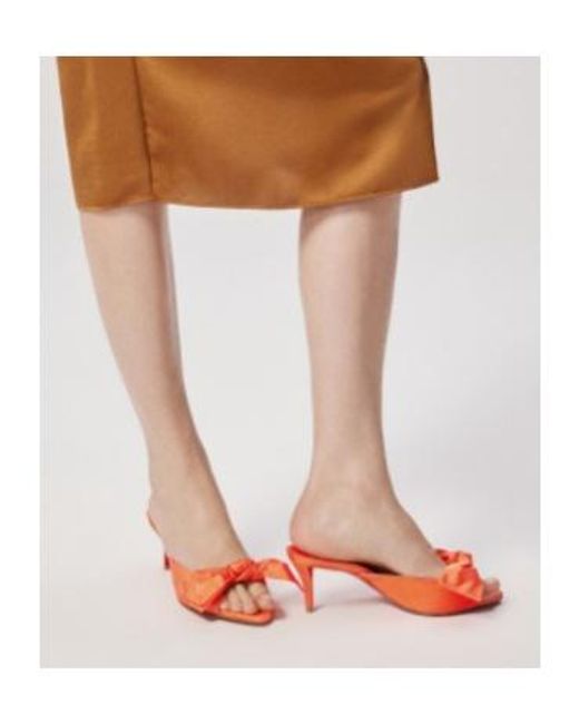 Christian Louboutin Red Bow Kitten Heel Mules