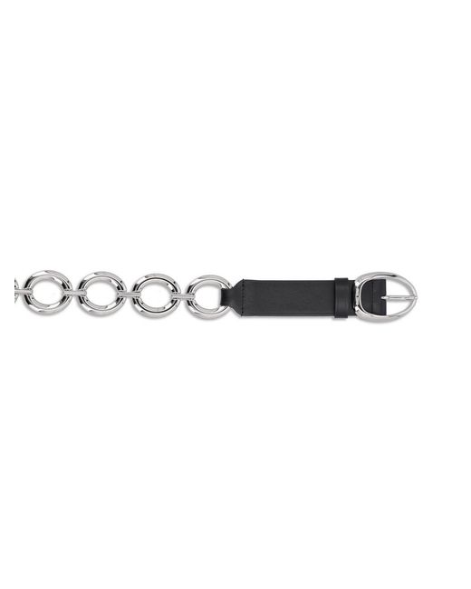 Miu Miu White Leather And Metal Belt