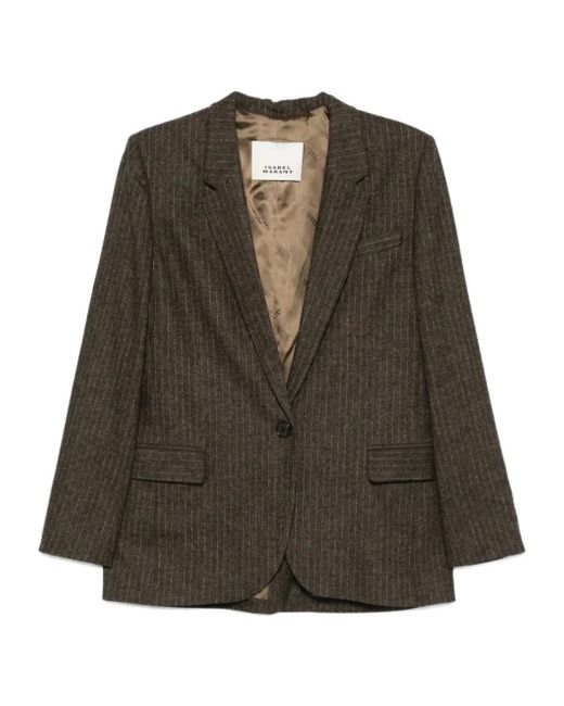 Isabel Marant Green Long-Sleeved Suit Jacket