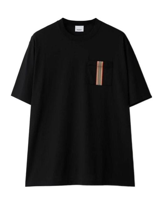 Burberry Black Item O-Neck Short-Sleeved T-Shirt for men