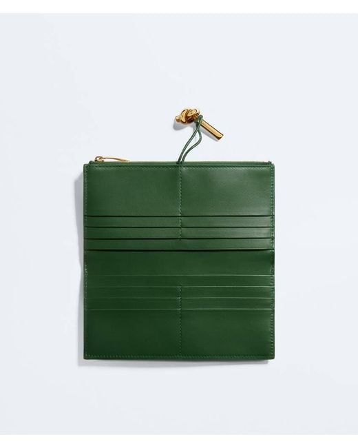 Bottega Veneta Green Andiamo Long Wallet