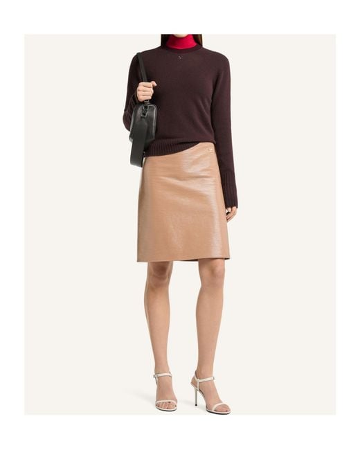 Courreges Natural Courrèges Vinyl Midi Skirt