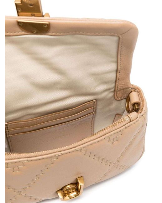 Marc Jacobs Natural Logo Plaque Quilted Shoulder Bag