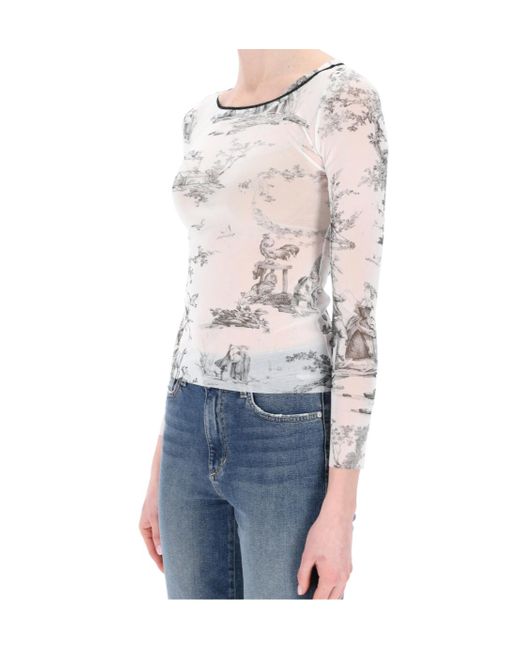 Philosophy Di Lorenzo Serafini White Toile De Jouy-Print Top