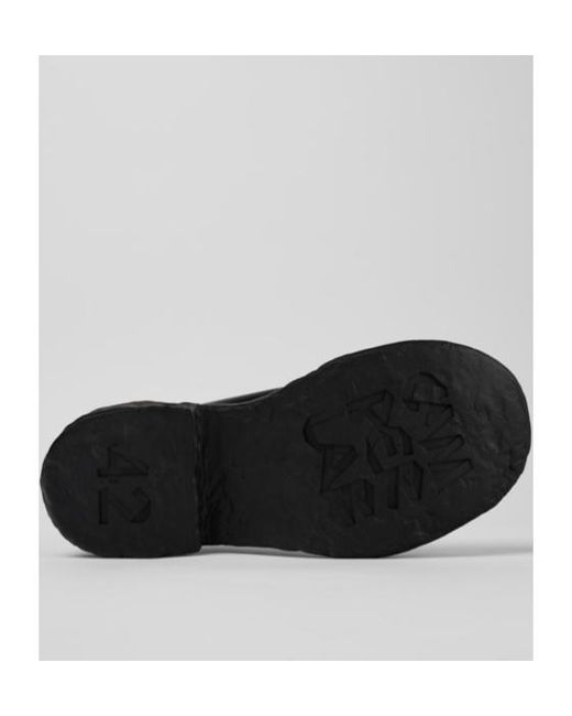 Camper Black Round Head Loafer Shoes for men