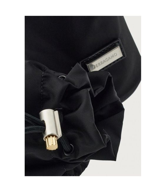 Ferragamo Black Ferragamo Double Belt Bag for men