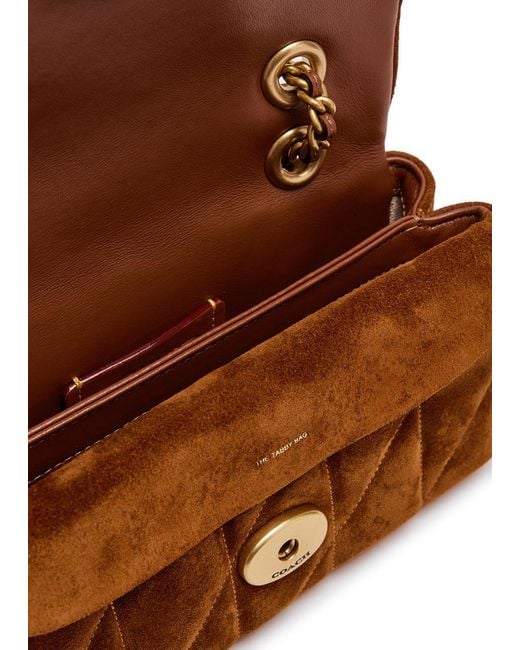 COACH Brown Quilted Suede Shoulder Bag