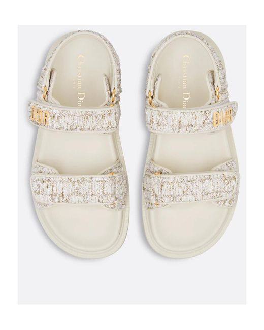 Dior White Open-Toed Flat Sandals