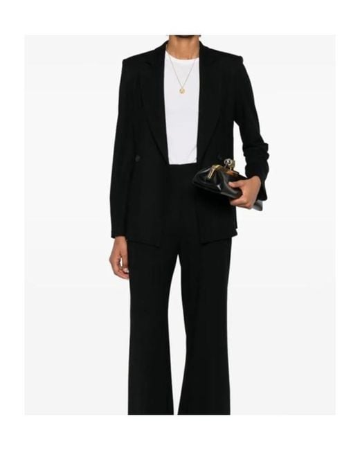 Harris Wharf London Black Double-Breasted Blazer