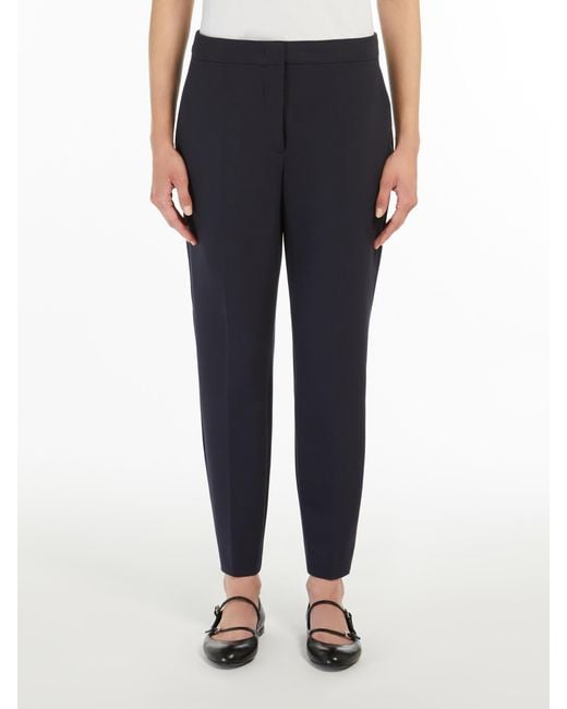 Max Mara Blue Pegno Slim-Fit Trousers