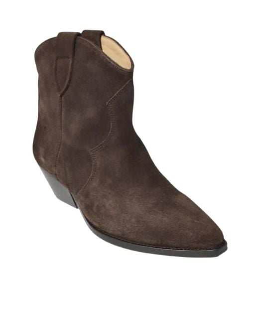 Isabel Marant Brown Dewina Pointed Toe Anckle Boots