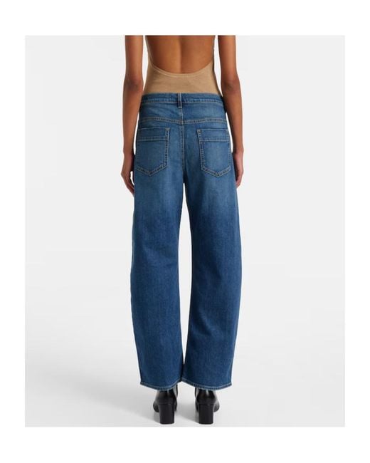 Nili Lotan Blue Tube-Cut Jeans