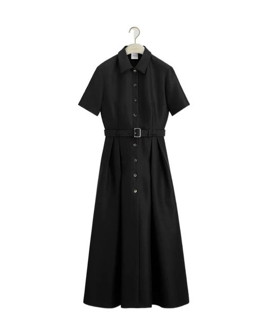 Dior Black Mid-Length Belted Shirtdress