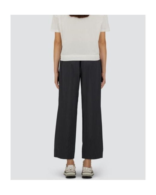Herno Blue Elasticated-Waist Cropped Trousers