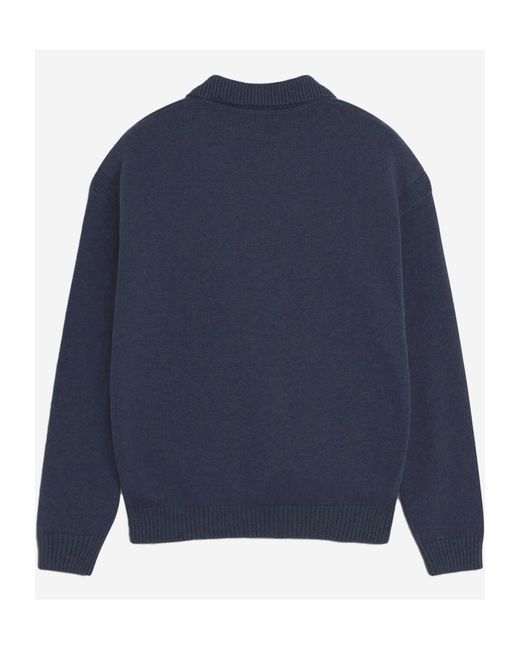 Maison Kitsuné Blue Maison Kitsuné Bold Fox Head Patch Comfort Polo Shirt for men