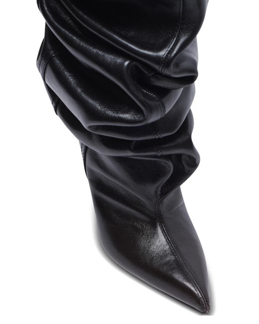 Balmain Black Wedge Thigh-High Boots