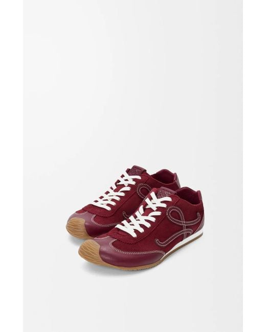 Loewe Red Suede Ballet Runner 2.0 Sneakers
