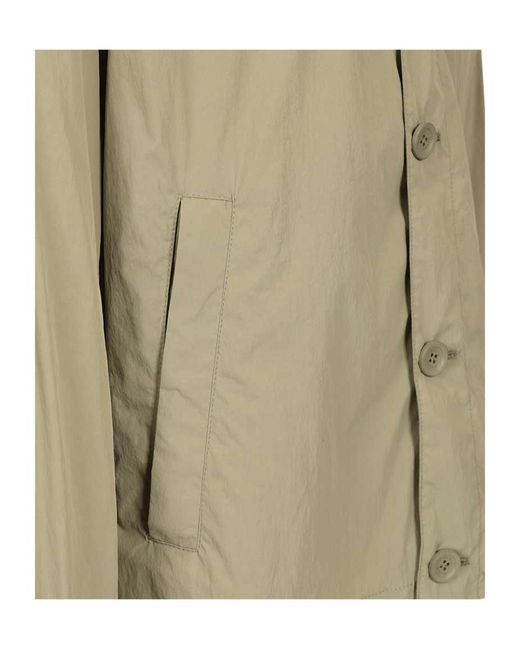 Herno Green Button-Up High Neck Jacket for men