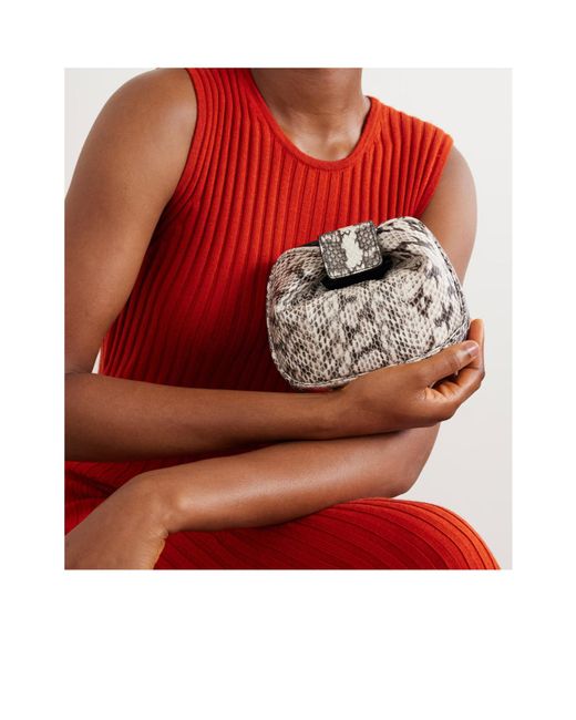 Gabriela Hearst Multicolor Soft Demi Snake-Effect Leather Clutch