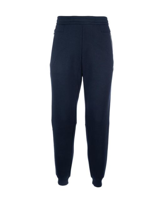 EA7 Blue Logo Patch Tapered Track Pants for men