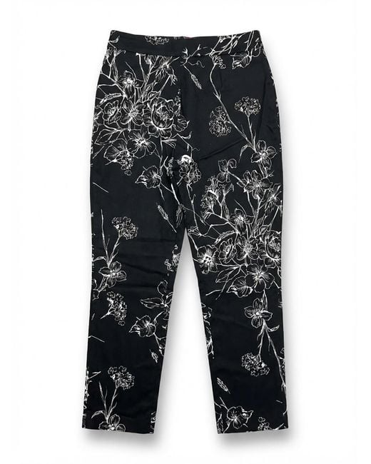 Max Mara Gray Patterned Casual Pants