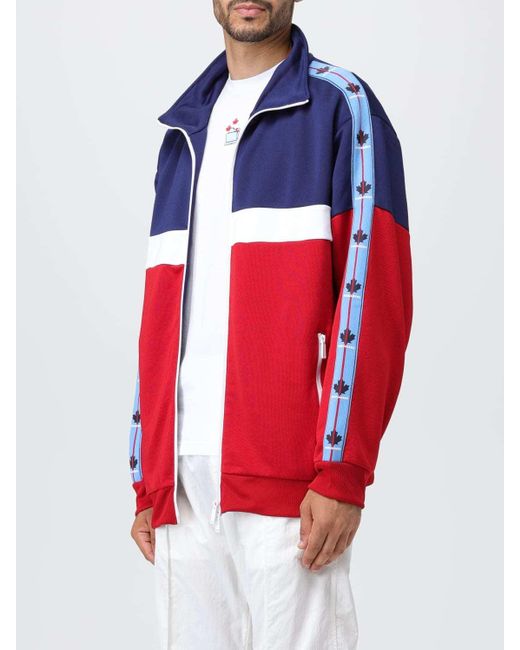 DSquared² Red Zip-Up Long-Sleeved Cardigan for men