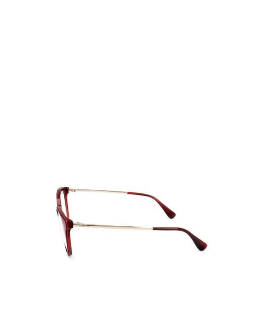 Max Mara White Rectangular Frame Glasses