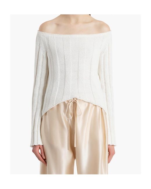 Khaite White Sylas Sweater