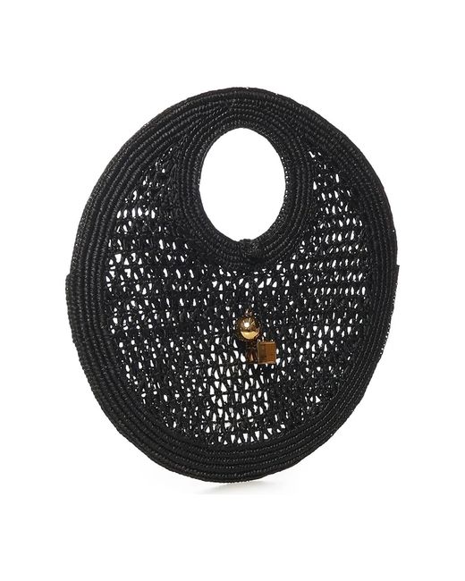 Jacquemus Black The Spiaggia Small Round Bag