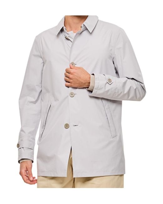 Herno Gray Long Sleeved Button-Up Jacket for men