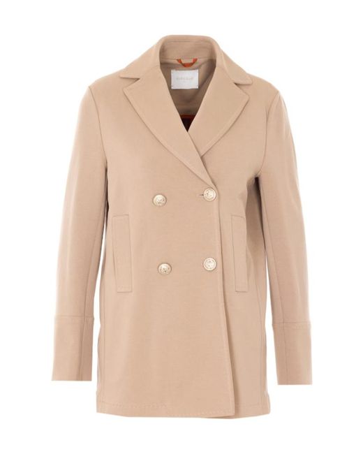 Circolo 1901 Natural Double-Breasted V-Neck Jacket
