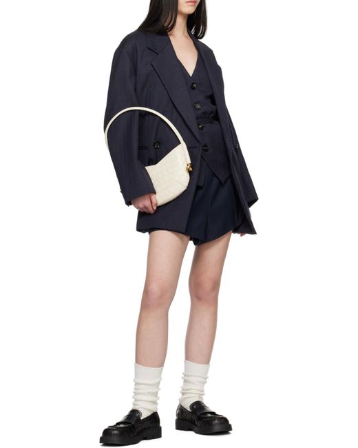 Bottega Veneta Blue Striped Belted Jacket