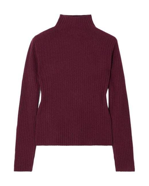arch4 Purple Logo Turtleneck Sweater