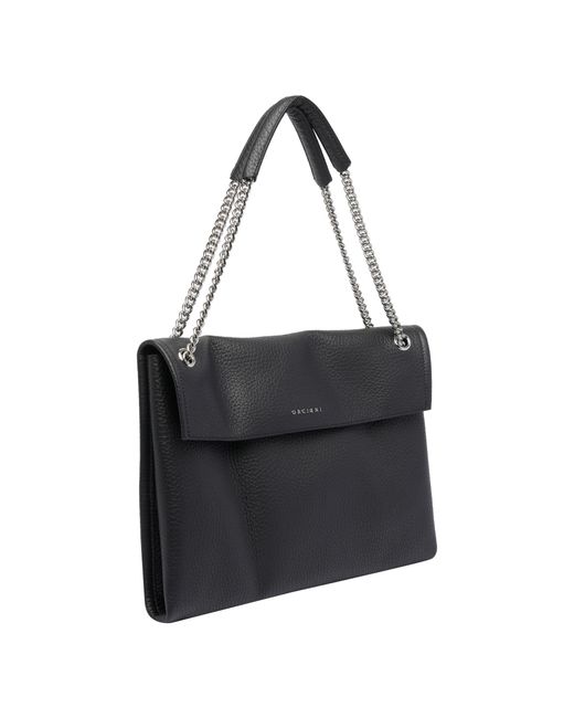 Orciani Black Venus Soft Midi Shoulder Bag
