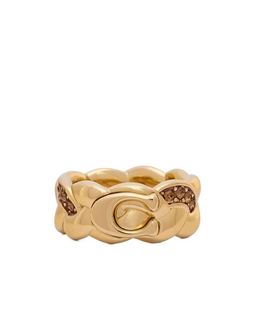 COACH Metallic Crystal Ring