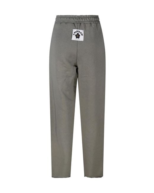 A PAPER KID Gray Logo Decal Sweatpants