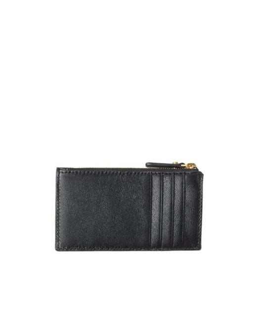 Versace Black Emblème Zipped Card Holder