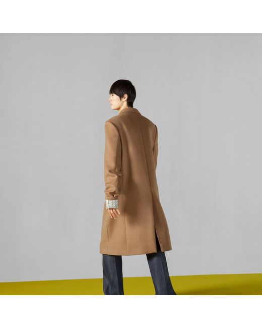 Gucci Brown Cities Label Single Breasted Coat for men