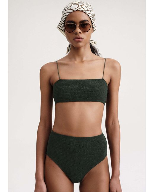 Totême  Black Square-Neck Bikini Top