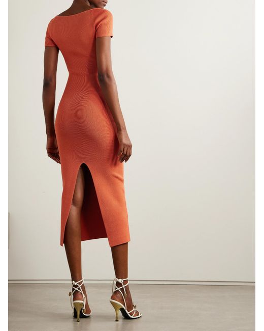 Galvan Red Short Sleeve Dress