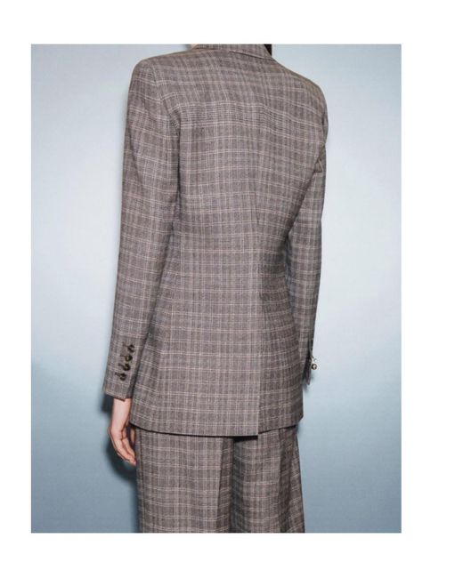 Marella Gray Single-Breasted Blazer