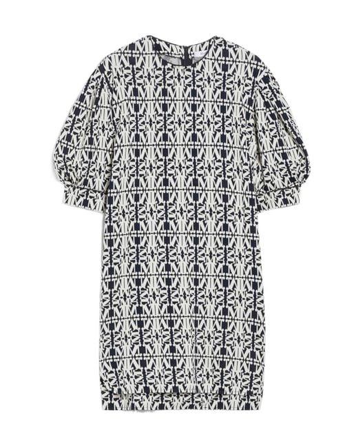 Max Mara Multicolor Jacquard Jersey Dress