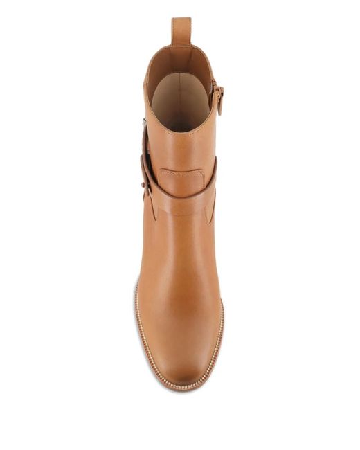 Christian Louboutin Brown 70Mm Dianouchette Buckle-Strap Boots