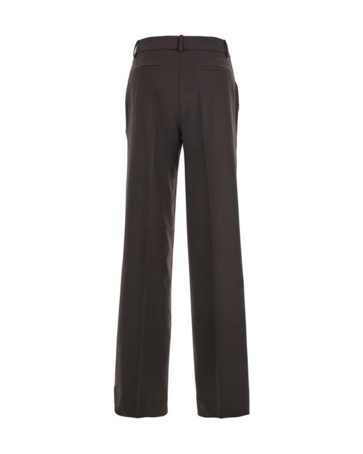 P.A.R.O.S.H. Gray Straight-Leg Trousers