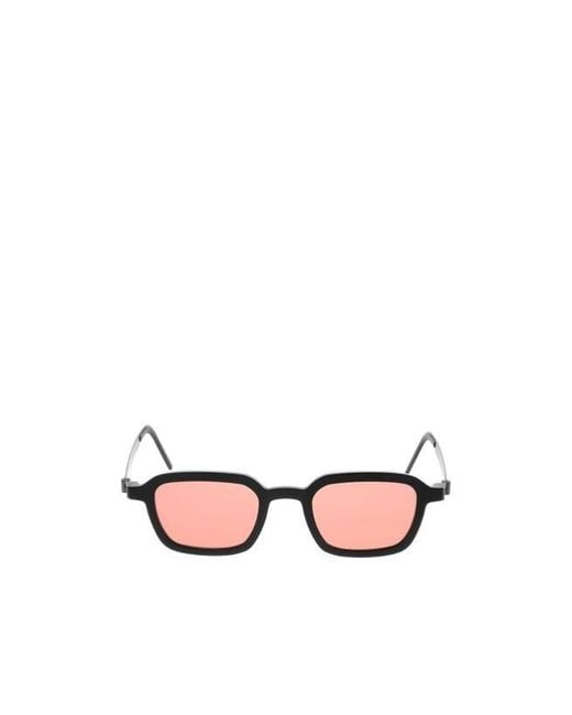 Lindberg Pink Rectangle Frame Sunglasses