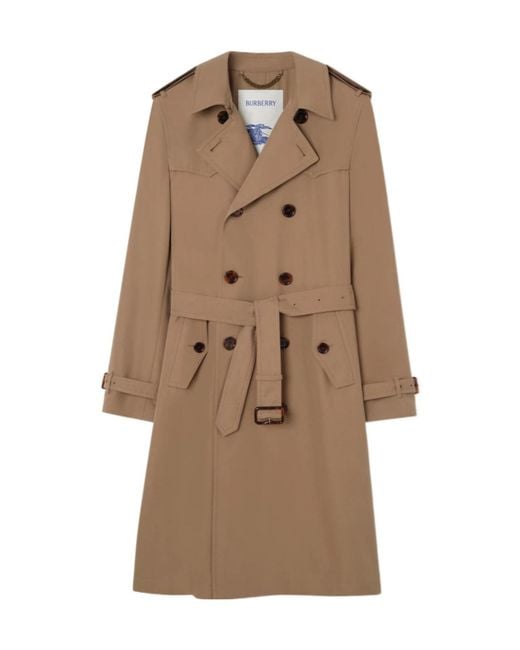 Burberry Brown Long Foxfield Trench Coat for men