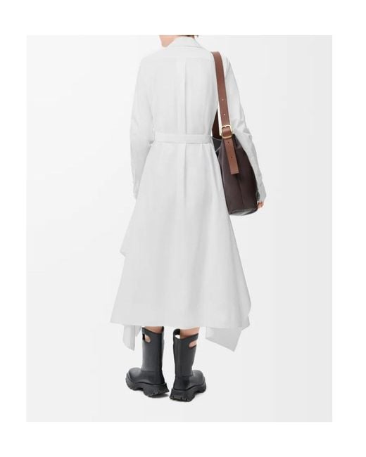 Loewe White Draped Dress